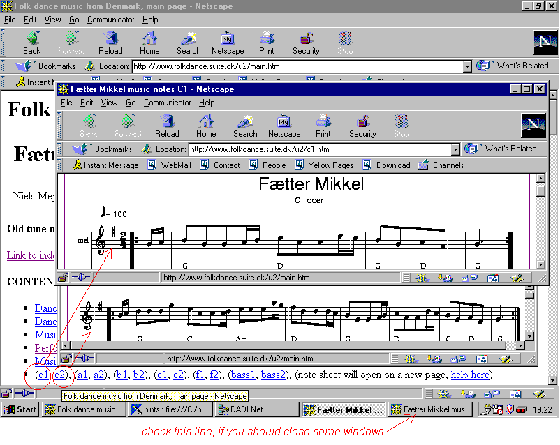 image of 2 note sheets on top of the Main page