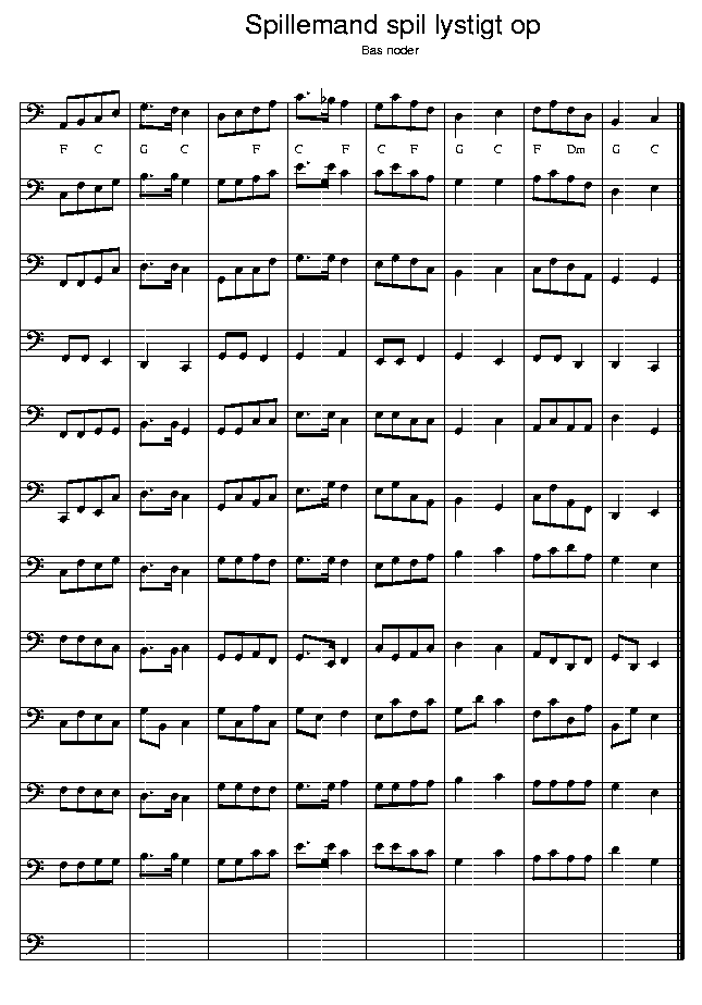 Yule Tree, music notes bass2; CLICK TO MAIN PAGE