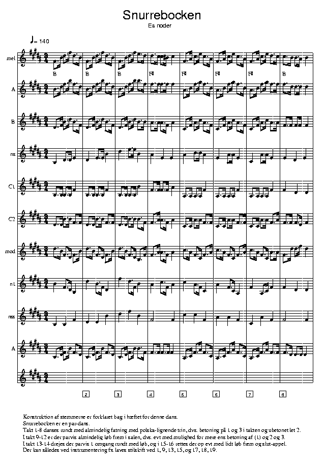 Snurrebocken music notes Eb1; CLICK TO MAIN PAGE