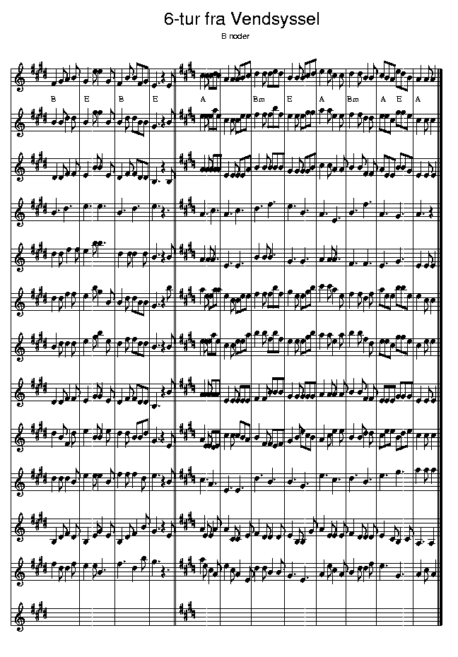 Sekstur, music notes Bb2; CLICK TO MAIN PAGE