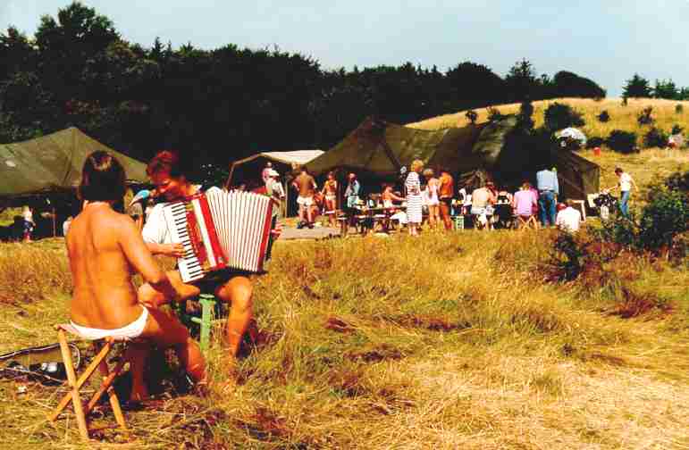 Photo of folk dance music tent camp