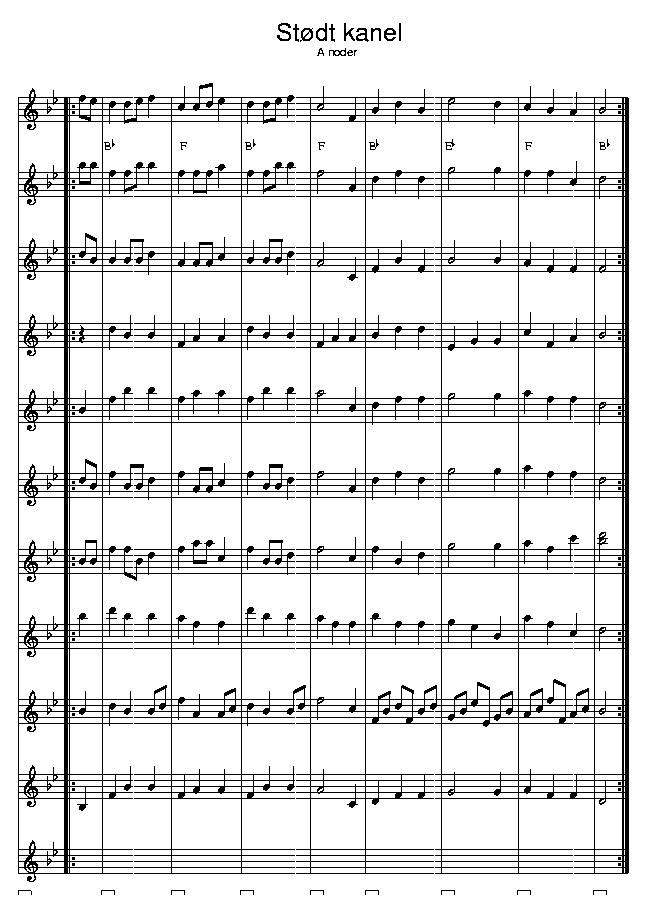 Stdt kanel, music notes A2; CLICK TO MAIN PAGE